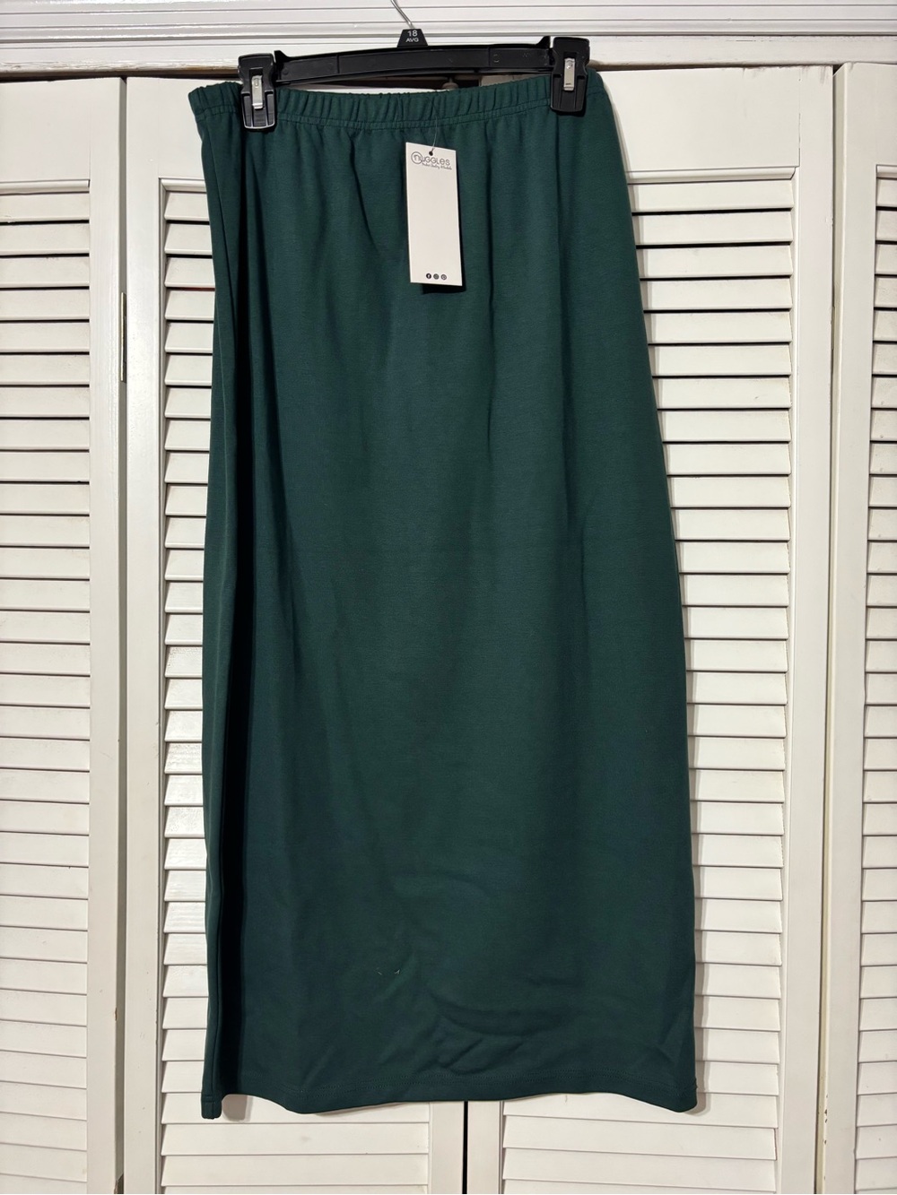 Pull-On Maxi Skirt in Deep Green by Cecilique